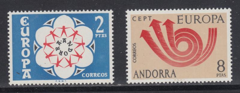 Spanish Andorra   #75-76   mnh     cat $0.95