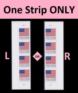 US 5787 Old Glory Freedom F plate strip 4 B111 (from BCA sheet) MNH 2023