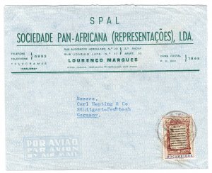 x Mozambique 1968 cover L. MARQUES to STUTTGART Germany Sc#489 Mf#513 YT#548