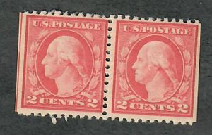 406 Washington MNH pair from booklet