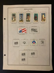 US 1990 stamps new with album page