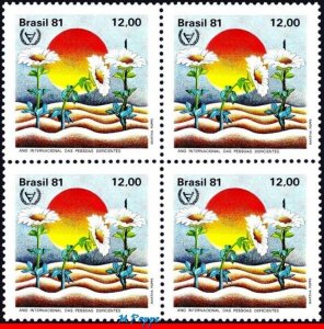 1759 BRAZIL 1981 INTL YEAR OF DISABLED PERSON, HEALTH, MI# 1845 C-1217 BLOCK MNH