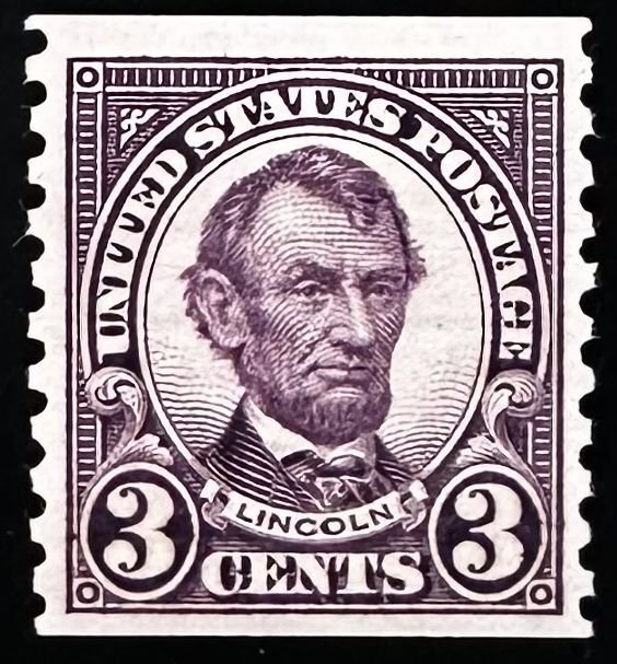 US #600 MLH VF 3c Lincoln 1924 [U5.8.1]