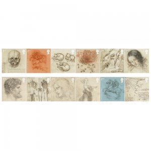 Stamps Great Britain  - Leonardo da Vinci Stamp Set