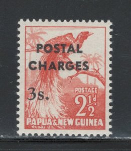 Papua New Guinea 1960 Postage Due Surcharge 3sh Scott # J5 MNH