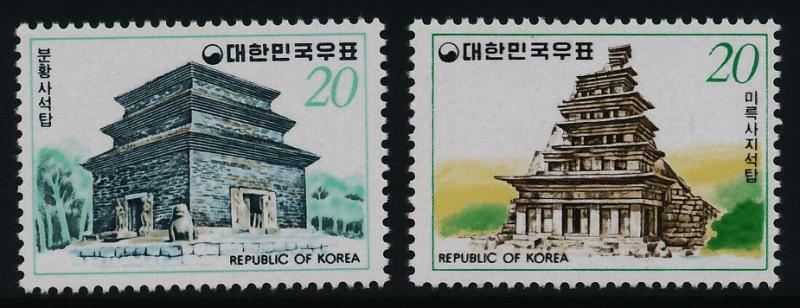 Korea 1121-2 MNH Temples, Architecture