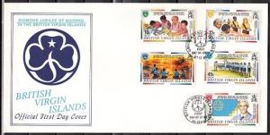 * Virgin Is., Scott cat. 842-846. Girl Scouts issue on a First day cover.