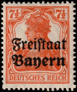 ✔️ GERMANY BAVARIA 1919 - FREI STAAT OVERPRINT - Sc. 179 Mi. 139 - MNH ** [2B4]