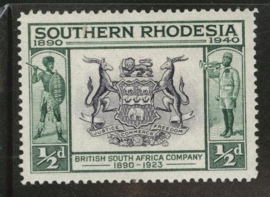 Southern Rhodesia Scott 56 MH* 1940 Coat of Arms stamp