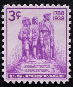 U.S. Mint Stamp Scott #837 3c Northwest Territory, Superb. Never Hinged. A Gem!