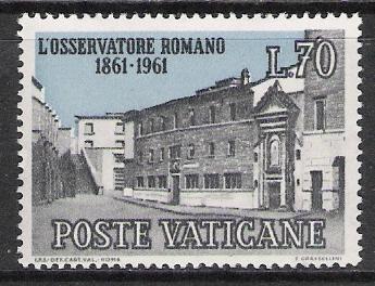 Vatican City #311 Newspaper MNH