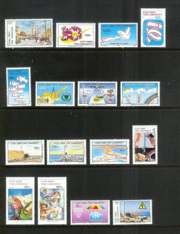 TURKISH CYPRUS (144) Different Stamps ALL Mint Never Hinged