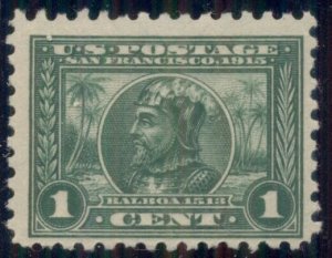 US #397 1¢ green, og, NH, VF, Scott $60.00