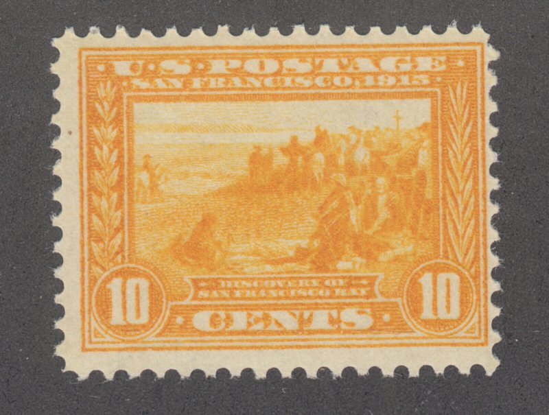 US Sc 400 MNH. 1913 10c orange yellow San Francisco Bay, Perf 12, fresh, F-VF