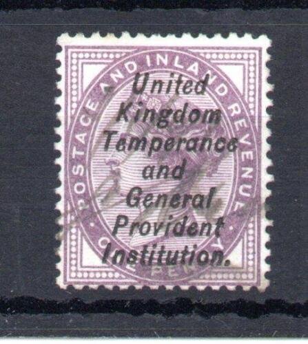 1d LILAC WITH 'UNITED KINGDOM TEMPERANCE ...' PROTECTIVE OVERPRINT 