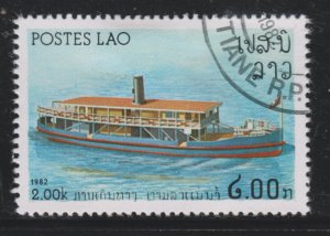 Laos 396 River Vessels 1982