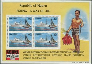 Nauru 1981 SG242 Fishing vessel MS MNH