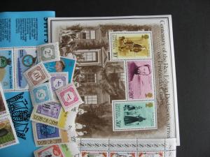 TRISTAN DA CUNHA 20 different MNH stamps, souvenir sheets,check m!PLZ read descr 