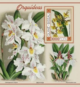 Guinea-Bissau - 2021 Fringed Catasetum Orchid - Stamp Souvenir Sheet - GB210102b