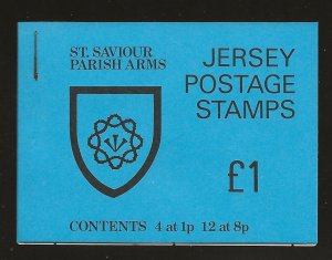 JERSEY SC# 142a COMP BKLT OF 4 PANES  FVF/MNH 1978