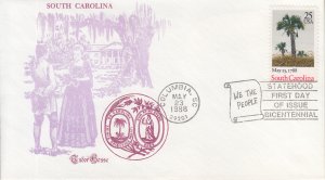 1988 USA South Carolina  Statehood  (Scott 2343) Tudor Housr FDC