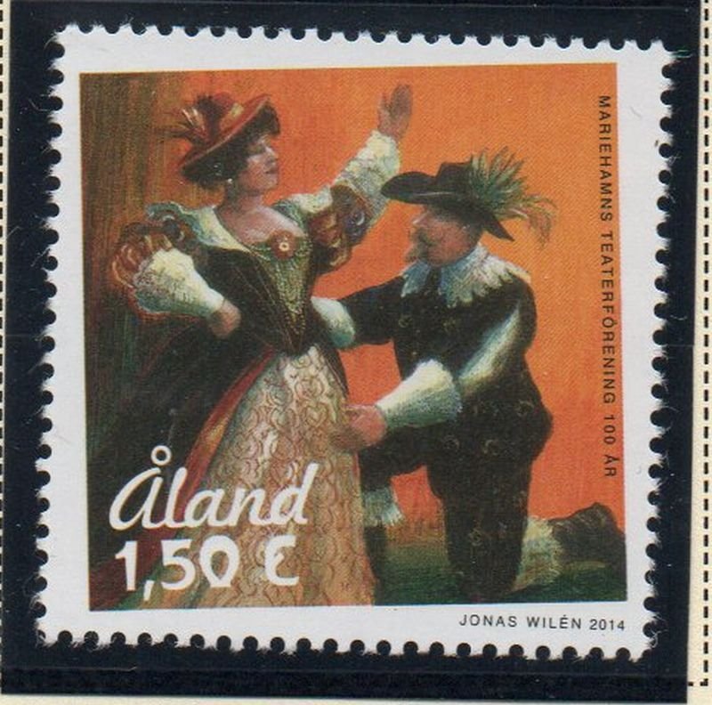 Aland Sc 353 2014 Mariehamm Theatre Society Anniversary stamp  mint NH