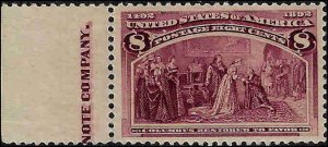 236 Mint,OG,NH... SCV $140.00... Imprint single... Beauty