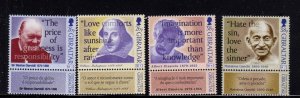 GIBRALTAR #770-773 1998 QUOTATIONS FROM FAMOUS PEOPLE MINT VF NH O.G