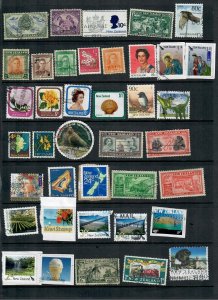 NEW ZEALAND  MIXTURE X38 , ALL DIFFERENT,USED, LOT AE 