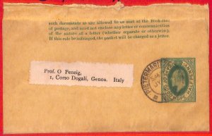 aa3745  - CAPE OF GOOD HOPE - Postal History -  STATIONERY WRAPPER to Italy