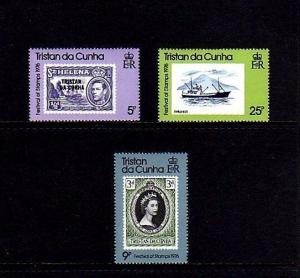 TRISTAN DA CUNHA - 1976 - FESTIVAL OF STAMPS - FREIGHTER + 3 X MINT - MNH - SET!