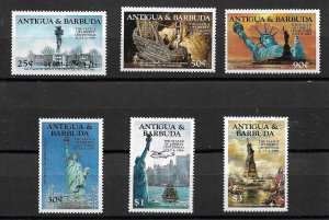 1985 Antigua 828-32 Statue of Liberty Centennial MNH C/S of 6