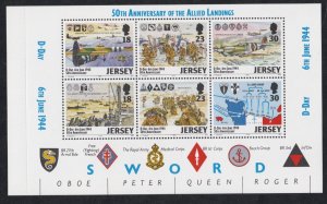 Jersey # 675b Allied Landings 50th Anniversary, Booklet Pane, Mint NH, 1/2 Cat.