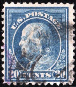 SC#515 20¢ Franklin Single (1917) Used