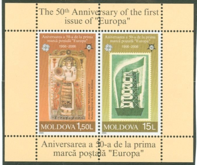 Moldova #498 Mint (NH) Souvenir Sheet (Europa) (Stamps On Stamps)