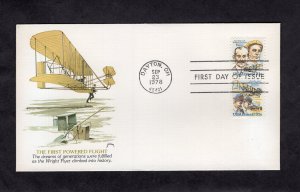 C91-C92 Wright Brothers, pair FDC Fleetwood