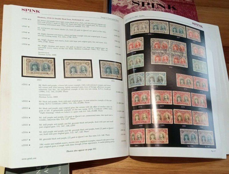 Stamp publication 2009 Spink auction catalogue w/realizations GB Empire Zemstvo 