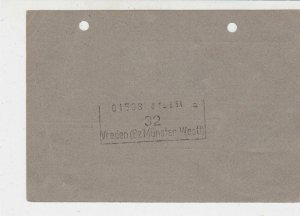 Germany 1954 Numeral Posthorn Stamps Receipt Card Ref 32325