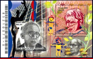 3100 BRAZIL 2009 LEVI-STRAUS LE CORBUSIER FRENCH YEAR, FRANCE, ARCHITECTURE, MNH