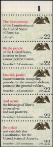 United States #2359a, Complete Set, Booklet Pane Of 5, 1987, Never Hinged