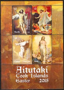 Cook Islands / Aitutaki 2015 Easter art Paintings S/S MNH **