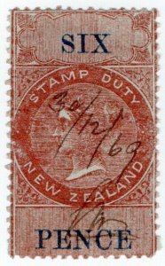 (I.B) New Zealand Revenue : Stamp Duty 6d