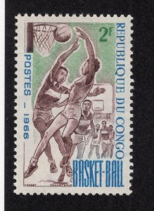 Congo, People's Republic 1966 2fr Women's Basketball, Scott 144 MH,...
