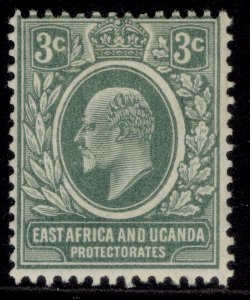 EAST AFRICA and UGANDA EDVII SG35, 3c grey-green, M MINT. Cat £21.