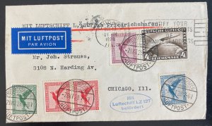 1928 Friedrichshafen Germany Graf Zeppelin LZ 127 Cover to Chicago iL USA #C37 B