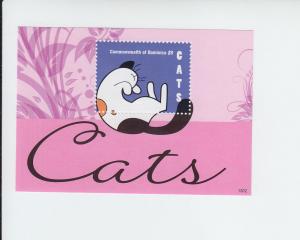 2013 Dominica Cats SS (Scott 2784) MNH