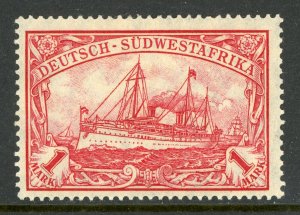 Germany 1911 Southwest Africa 1 Mark Carmine Yacht Wmk Scott # 31 Mint X138