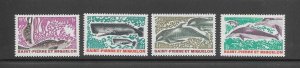 ST PIERRE & MIQUELON #389-92 MARINE LIFE MNH