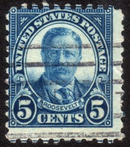 1925, US 5c, Roosevelt, Used, Sc 586