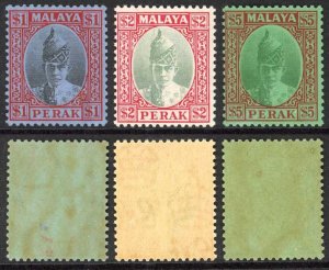 Perak SG119/21 1938 Top Values Fine U/M Cat 850 Pounds